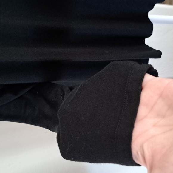 Charter Club Women's Knit Long Sleeve Ruched Neck Top Size Large Black - Picture 4 of 8